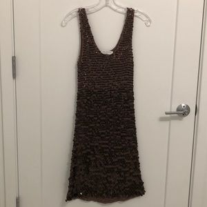 Copper, sequin Trina Turk dress.